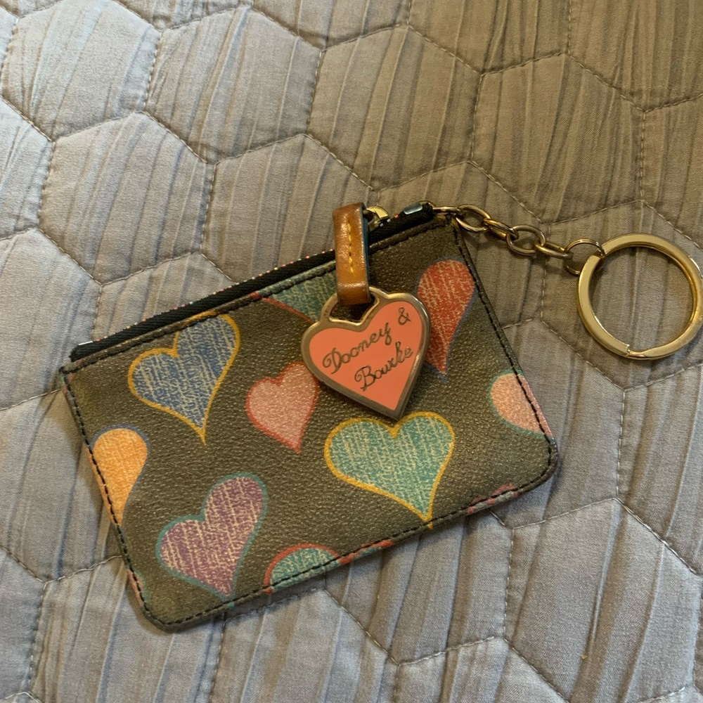 Dooney & Bourke heart print coin wallet